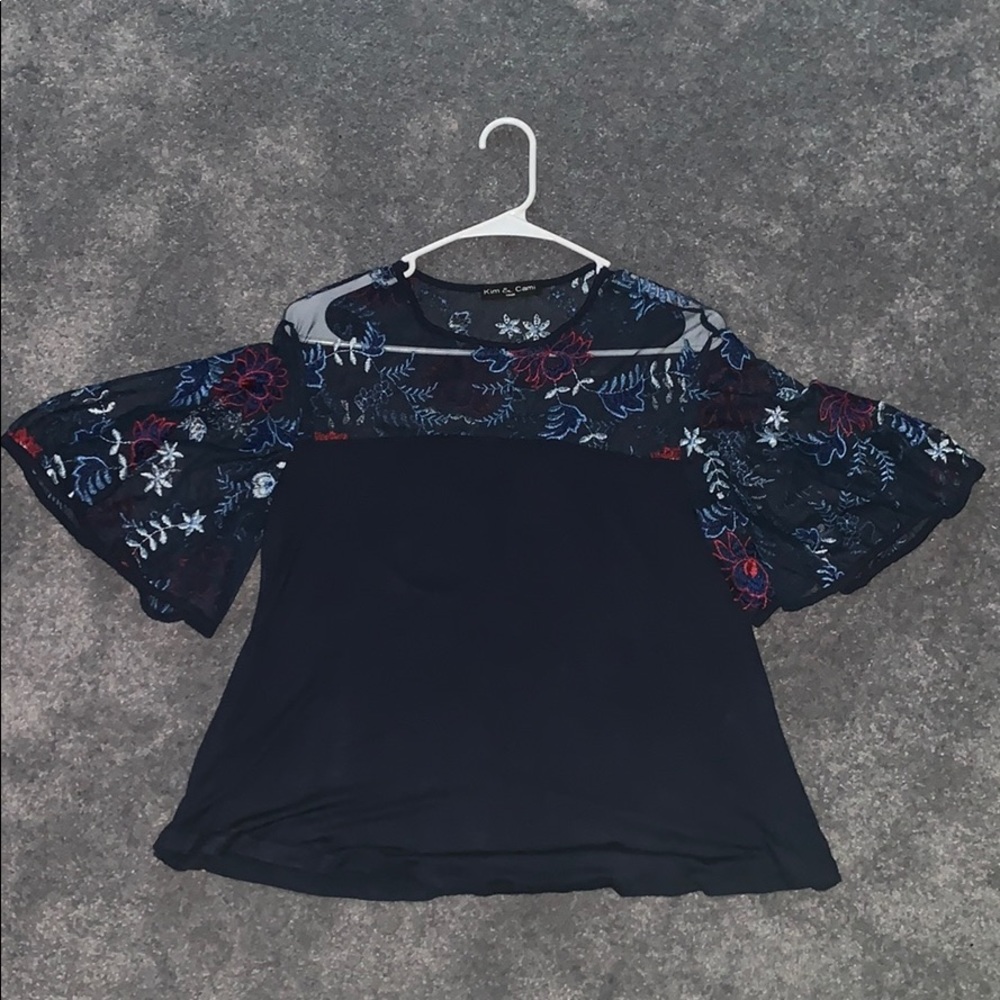 S Kim & Cami Blue Blouse